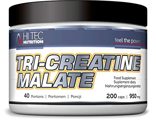 HI TEC NUTRITION Tri-Creatine-Malate - 200 kapseln Nahrungsergänzungsmittel Kreatin Malat Neutral