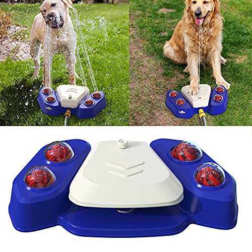 Anoudon Made of Durable PP Multifunktionaler Hund automatischer Trinkbrunnen, Sprinkler Schritt auf Trinkbrunnen, Outdoor Hund Wasser Sprinkler, Außendusche