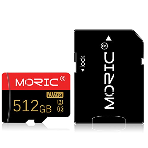 512 GB Micro SD Karte mit Kartenadapter High Speed MicroSD Speicherkarte Speicherkarten für Kamera, Handy, Computer, Fahrtenzeichen, Tablet, Drohne
