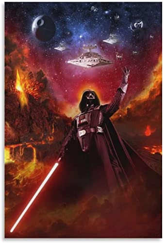 Plakate und Drucke 50x70cm Kein Rahmen Star Wars Darth Vader Retro-Poster, Innengemälde, Wandbilder auf Leinwand, dekorativ
