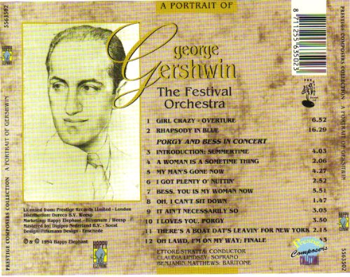 A portrait of George Gershwin The festival orchestra