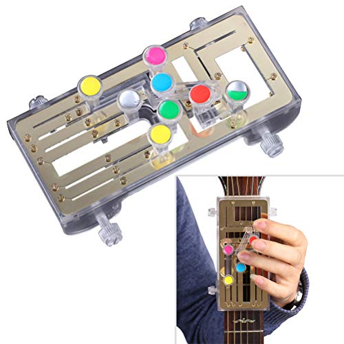 Jackallo Gitarren-Lernsystem Gitarren-Akkord-Übungswerkzeug Gitarren-Lernsystem Lehr-Übungshilfe mit 6 Universal-Akkorden für Trainer-Anfänger