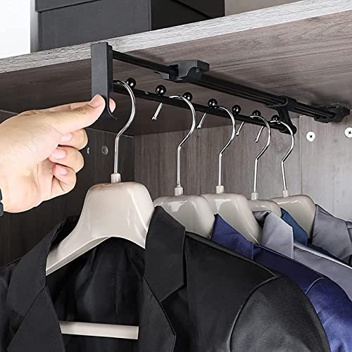 GZPFDQ Ausziehbare Kleiderstange Schrank deckenmontage zum Herausziehen, Garderobenauszug Verstellbarer Kleiderschrank,Kleiderbügelauszug ausziehbar (Size : 45CM)