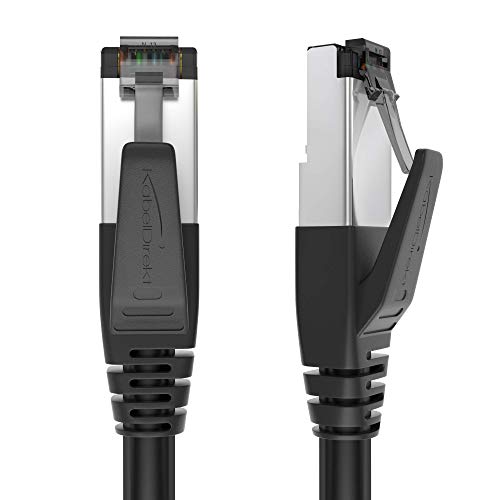 KabelDirekt – Cat 8 Netzwerkkabel, 40 Gigabit, flexibel & bruchfest konstruiert – 15 m (LAN Kabel/Ethernet Kabel, überträgt maximale Glasfaser Geschwindigkeit und ist geeignet für Gaming/PS5/Xbox)
