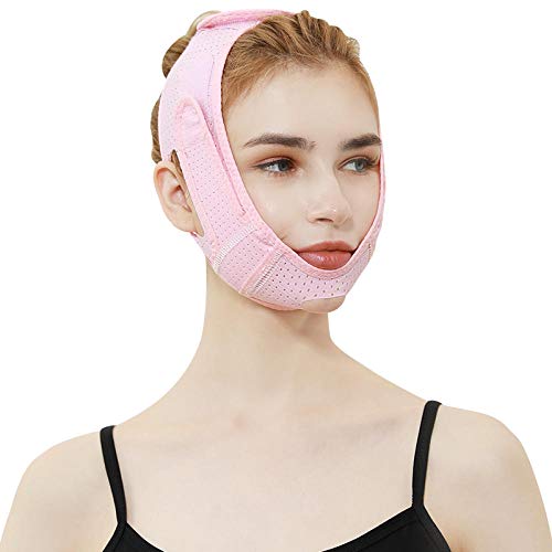 Face V Shaper Facial Abnehmen Bandage Kinnbacke Slim Lift Up Gürtel Anti Wrinkle Strap Band-073Pink