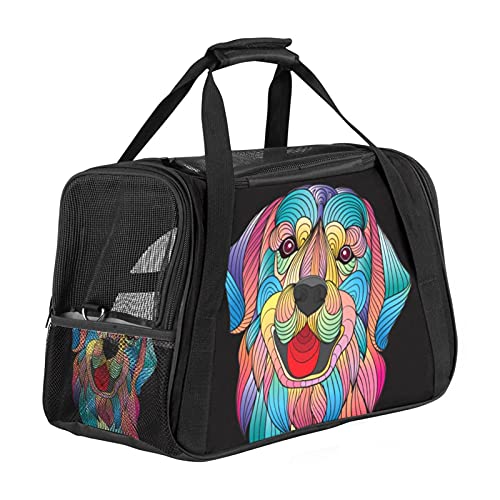 Golden Retriever-Hund Weiche Reisetasche für Hunde und Katzen Von der Fluggesellschaft zugelassen extrem atmungsaktiv 43x26x30 cm