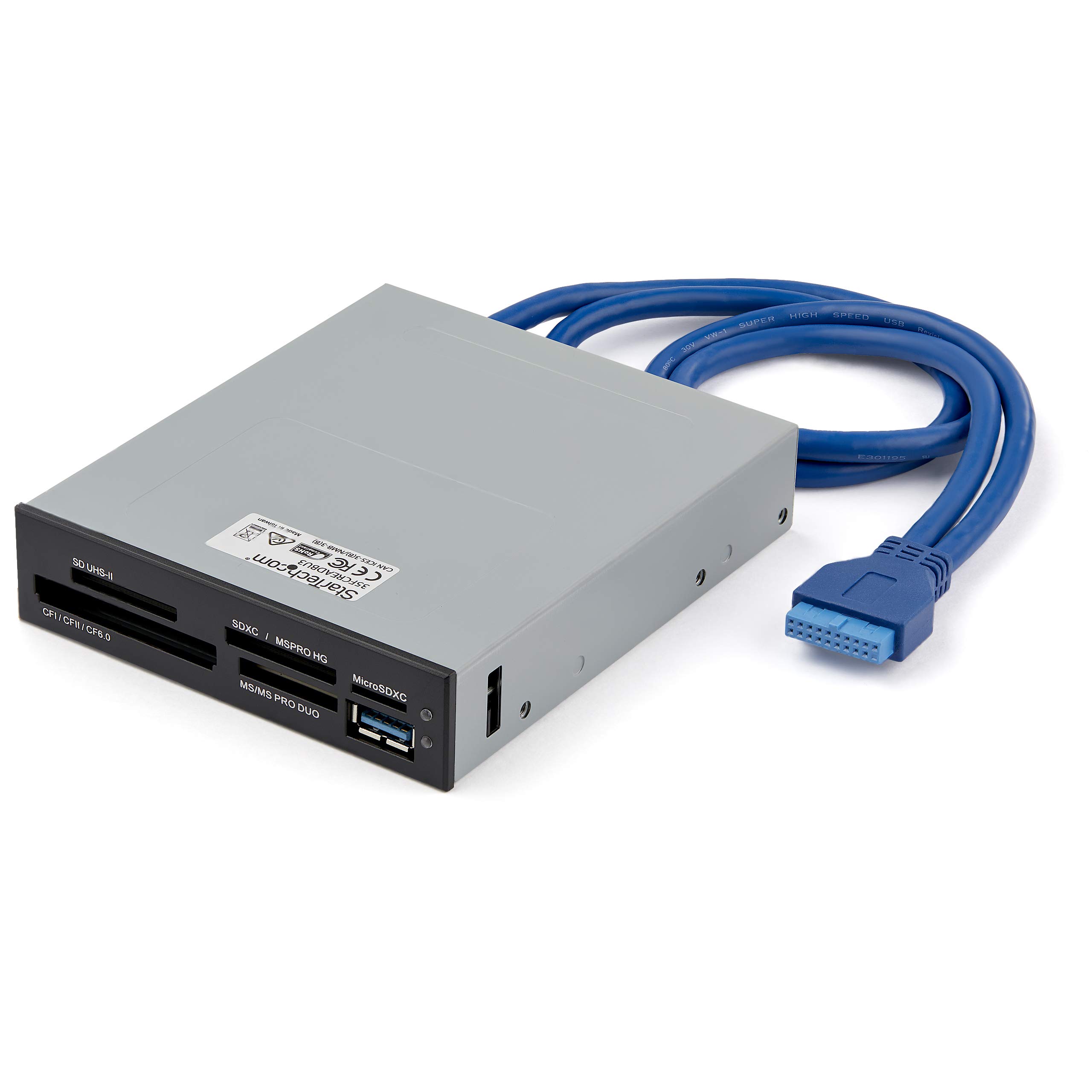 StarTech.com USB Kartenleser (USB3.0, intern, IDC, mit UHS-II Unterstützung, Speicherkartenleser für SD, Micro SD, CF, Memory Stick usw.)