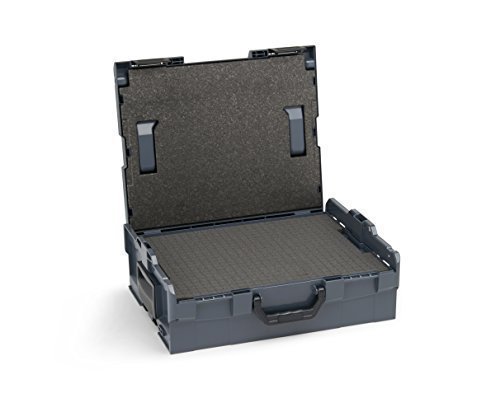 Bosch Sortimo Schnitteinlagen-Set | L BOX 136 (anthrazit) inkl. Schnitteinlagenset EPP & Deckeneinlage | Sortimentskasten groß Schrauben