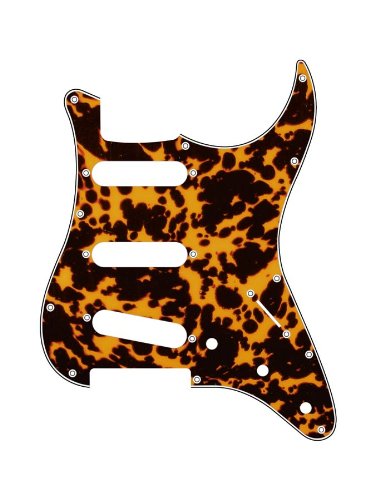 Pickguard E-Gitarre I Standart 11-Loch 3-lagig Wild Cat Yellow SSS