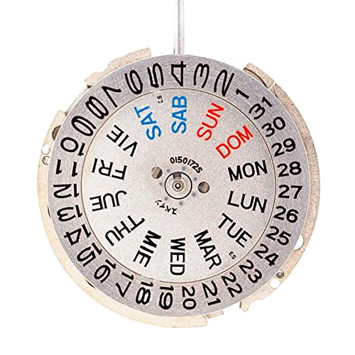 ISTOVO 16 16A Dual-Kalender Dreipoliger Automatischer Mechanisch Aus Hochpräzisions-surwerk für Uhrwerk, Silber