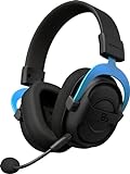 Newskill Sylvanus PRO Gaming-Kopfhörer mit 7.1-Surround-Sound, austauschbare Ohrpolster und abnehmbares Mikrofon, Schwarz/Blau