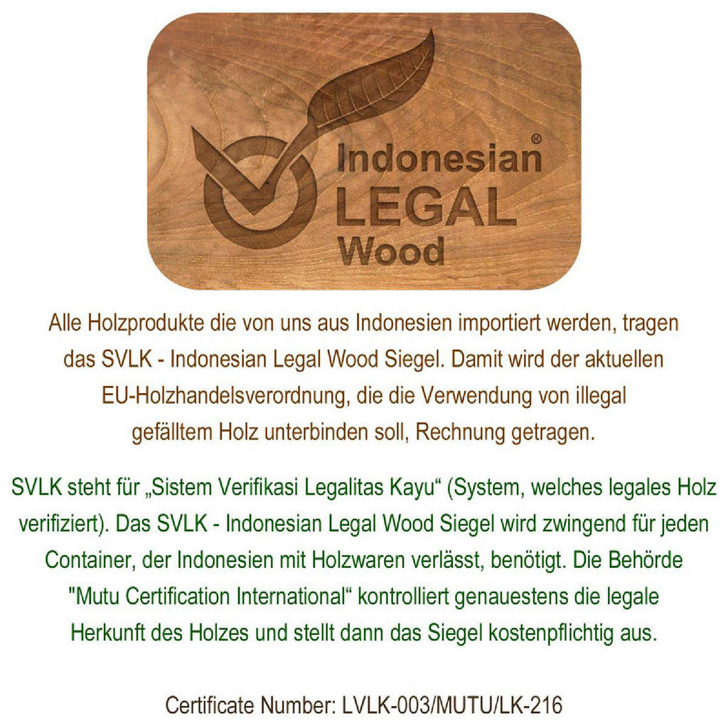 VCM Gartenbank natur Holz B/H/T/L: ca. 62x90x50x120 cm 4
