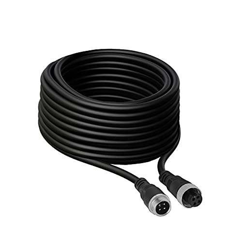 maxxcount 4 Pin Video Verlängerungskabel - 15m - Rückfahrkamera Kabel für LKW, Transporter, Wohnmobil, Bus, Auto, Anhänger, Autokamera, Monitor (Wasserdicht)