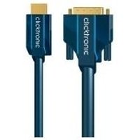 ClickTronic Casual Series - Videokabel - HDMI / DVI - HDMI, 19-polig (M) bis DVI-D (M) - 5 m