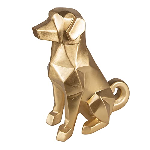 Clayre & Eef Figur Hund 24 cm Goldfarbig Polyresin