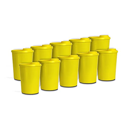 Abwurfbehälter - Servobox, Kanülen-Entsorgungsbox, Nadel-Abwurfeimer, Spritzen Entsorgungsspender, Entsorgungsbehälter - 2 Liter (10 Stück)