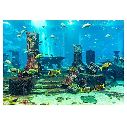 Fdit PVC Coral Aquarium Hintergrund Unterwasserposter Aquarium Wand Dekorationen Aufkleber für Aquarium(122 * 46cm)