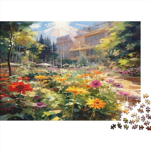 3D Flowers in The Sun Puzzles Für Erwachsene 500-teilige Puzzles Für Erwachsene Anspruchsvolles Spiel Ungelöstes Puzzle 500pcs (52x38cm)