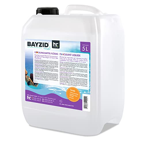 Höfer Chemie 4 x 5 L Pool Flockungsmittel flüssig BAYZID kristallklares Poolwasser - einfache Anwendung + hocheffektive Wirkung gegen Trübungen