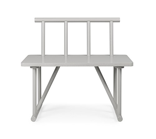 Tenzo 4030-912 Grain Designer Sitzbank Holz, grau gebeizt, 42 x 84 x 77 cm