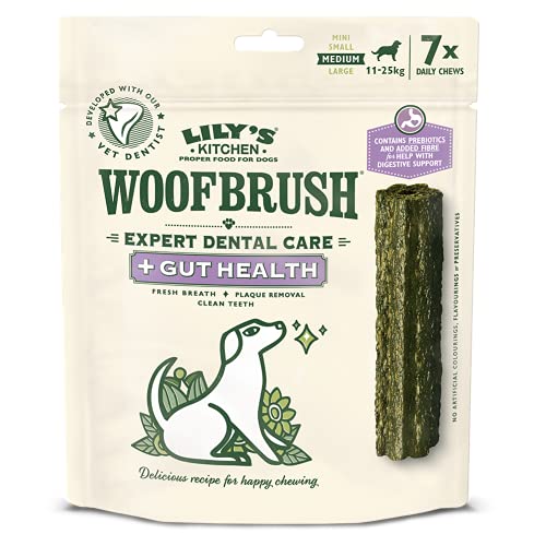 Lily's Kitchen Woofbrush Dental Chew with Dental Health - Natural Dental Sticks for Medium Dogs (35 x 28g)