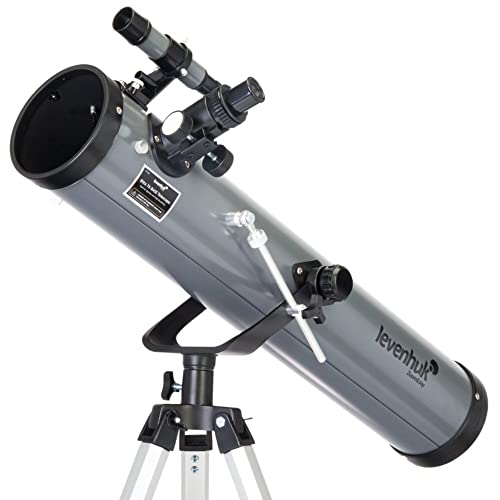 Levenhuk Blitz 76 Base 76 mm Newton-Spiegelteleskop Für Amateure Und Einsteiger, Mit Stativ Und Erweitertem Zubehörset