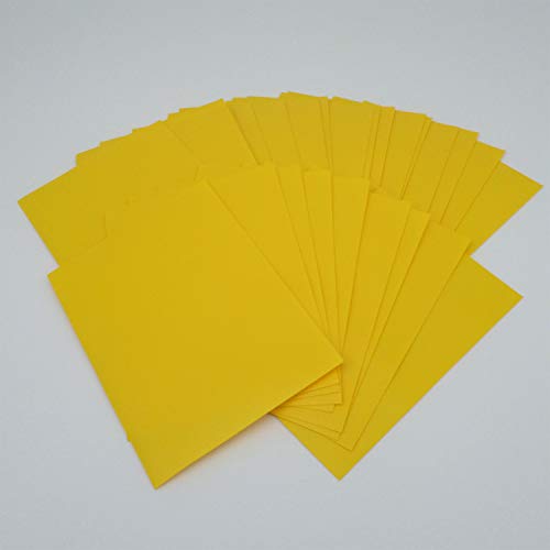 docsmagic.de 5 x 100 Mat Yellow Card Sleeves Standard Size 66 x 91 - Gelb - Kartenhüllen - PKM - MTG