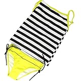 Mädchen-Tankini, Bade- und Strandbekleidung, 7-13 Jahre, M 56 Gr. 140 cm 8-9 Jahre, Black/White Yellow
