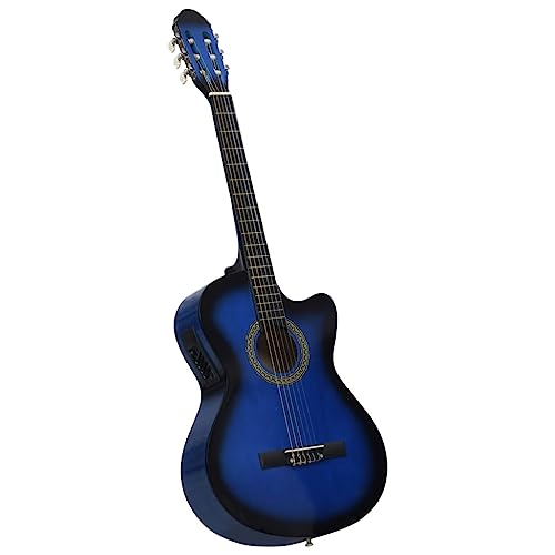Startseite Möbel Western Klassik Cutaway Gitarre mit Equalizer 6 Saiten Blau