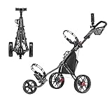 CaddyTek Unisex-Erwachsene CaddyLite 11.5 V3 Black Golf Push Cart, schwarz