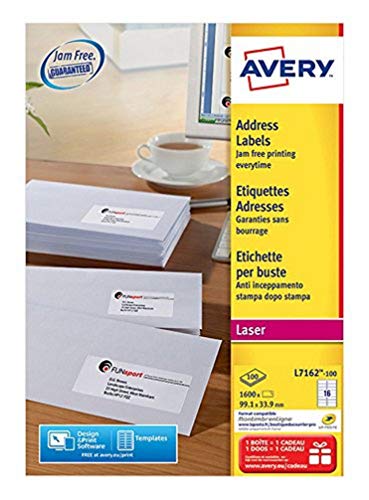 Avery-Zweckform White Address Label - Laser - L7162: L7162-100