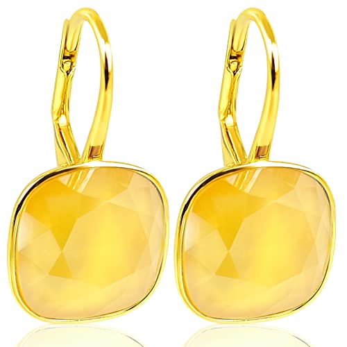 Ohrringe Gold Gelb mit Kristalle von Swarovski® NOBEL SCHMUCK