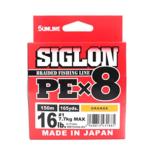 Sunline Siglon PE X8 150 m 16LB/7,7kg PE #1 Orange