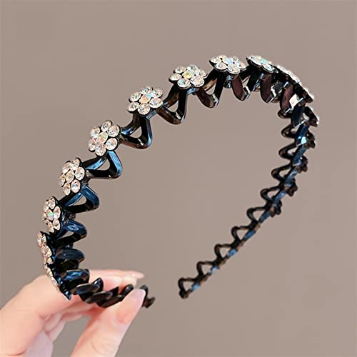 Haarbänder for Frauen Multicolor Crystal Diamond Stirnband Kopfschmuck Mode Haarschmuck 1St (Color : B)