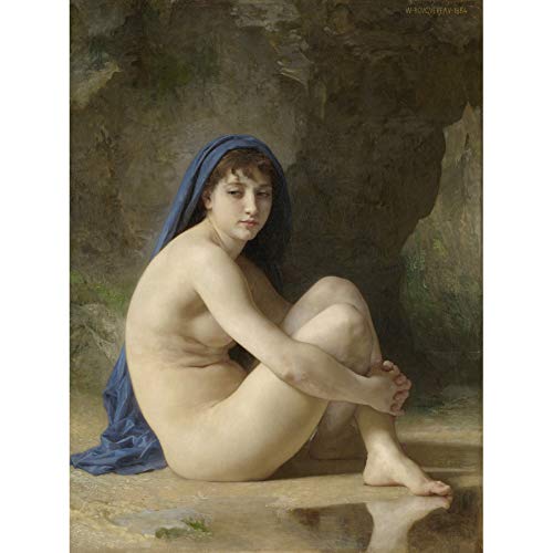 William Adolphe Bouguereau Seated Nude 1884 Gemälde ungerahmt Wandbild Kunstdruck Poster Home Decor Premium