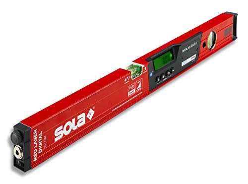 SOLA - RED 60 laser digital - digitale Laser-Wasserwaage mit Bluetooth - Wasserwaage digital mit LCD - Fernsteuerung über Smartphone und App - Neigungsmesser digital mit Laser - IP65 - -