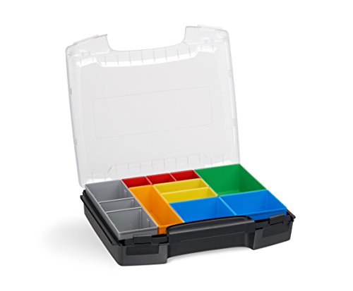 Aufbewahrungssystem für Schrauben | i-BOXX (schwarz) mit Insetbox H3 | Ideal für i-BOXX RACK & LS-BOXX | Ideale Sortierkästen Kunststoff
