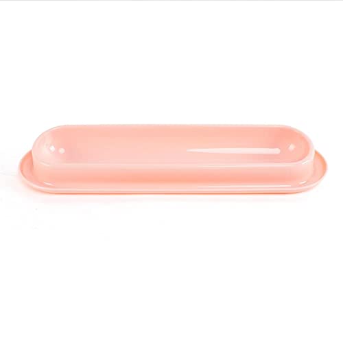 SUICRA Futternäpfe Feeding Bowl Leak-Proof Bowl Pet Supplies (Color : Pink)