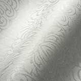 Architects Paper Textiltapete Tessuto 2 Tapete mit Ornamenten barock 10,05 m x 0,53 m weiß Made in Germany 961932 96193-2