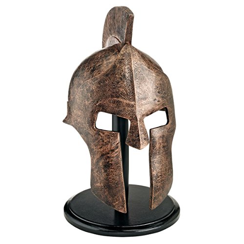 Design Toscano Griechisch-spartanische Helmkorinthische Rüstung Statue, Polyresin, Bronze-Finish, 30,5 x 9 x 40,5 cm