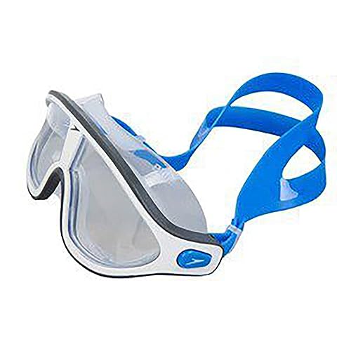Speedo Erwachsene Biofuse Rift Mask Schwimmbrille, Bondi-Blau/Weiß/Transparent, One Size