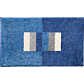 Erwin Müller Badematte, Badteppich rutschhemmend blau Größe 90x90 cm - für Fußbodenheizung geeignet, flauschig weich (weitere Farben, Größen)