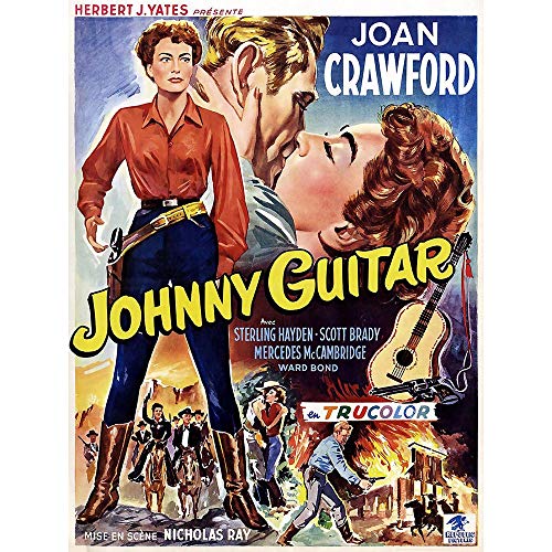 Wee Blue Coo Movie Film Johnny Guitar Joan Crawford Western Art Print Poster Wall Decor Kunstdruck Poster Wand-Dekor-12X16 Zoll