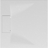 Breuer Duschwanne 'Lite Line/Quick72' Steinoptik weiß 80 x 80 cm