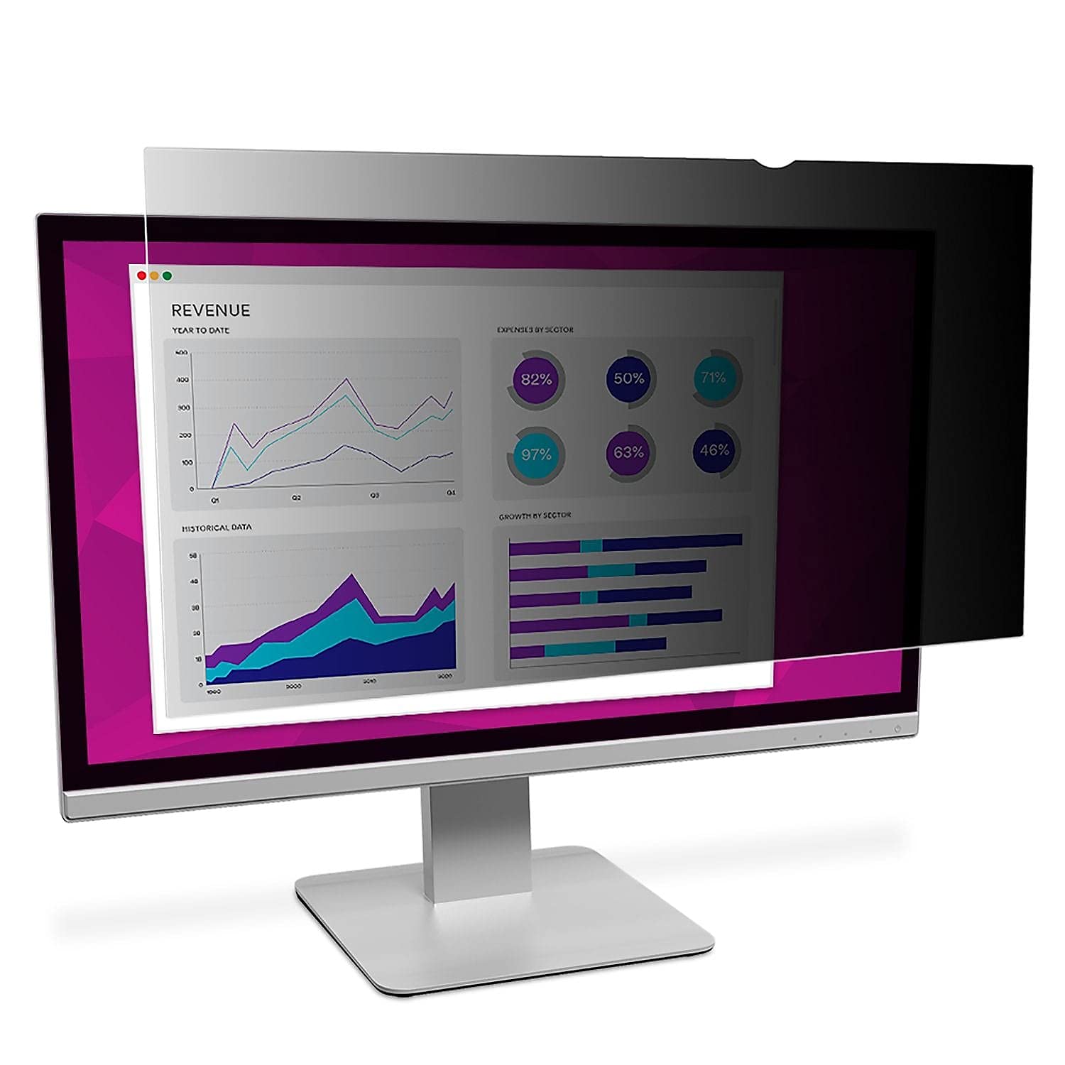 3M HC240W1B Privacy Filter High Clarity 24 16:10, 7100136967 (Clarity 24 16:10), 24" Widescreen Monitor (16:10 Aspect Ratio)