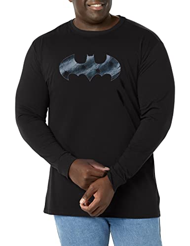 Warner Bros. Herren Battle Scarred Batman T-Shirt, schwarz, L Groß Tall
