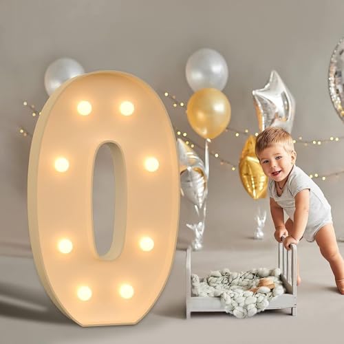 IINCOOY 70–120 cm DIY-Festzelt-Leuchtzahlen for Geburtstagsparty-Dekoration, Mosaik-Zahlen for Luftballons, Jubiläumsfeier, Schaumstoffbrett-Set (Color : 0, Size : 120cm)