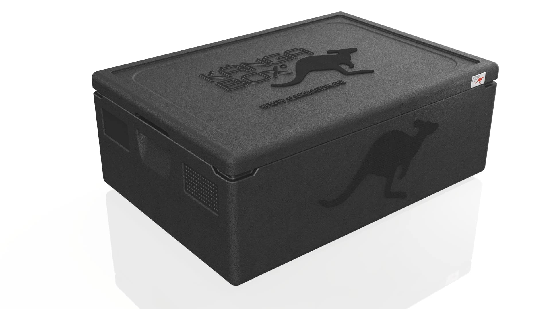 KÄNGABOX® Expert 60x40 cm – Die Thermobox für Profis. 53-80 Liter EPP Isolierbox (schwarz, 53)