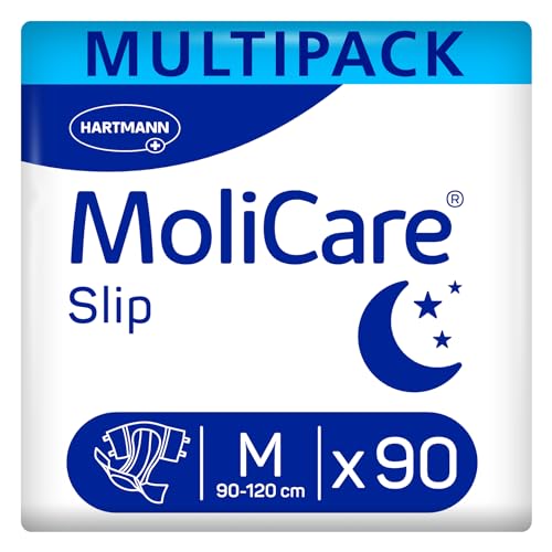 MoliCare Slip Night: Erwachsenenwindeln für zuverlässigen Schutz in der Nacht bei starker Inkontinenz, Gr. M (80-120cm Hüftumfang), 3x30 Stück