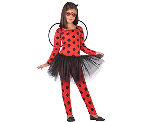 ATOSA 56979 COSTUME LADYBIRD 3-4, Mädchen, Rot/Schwarz, 3 a 4 años